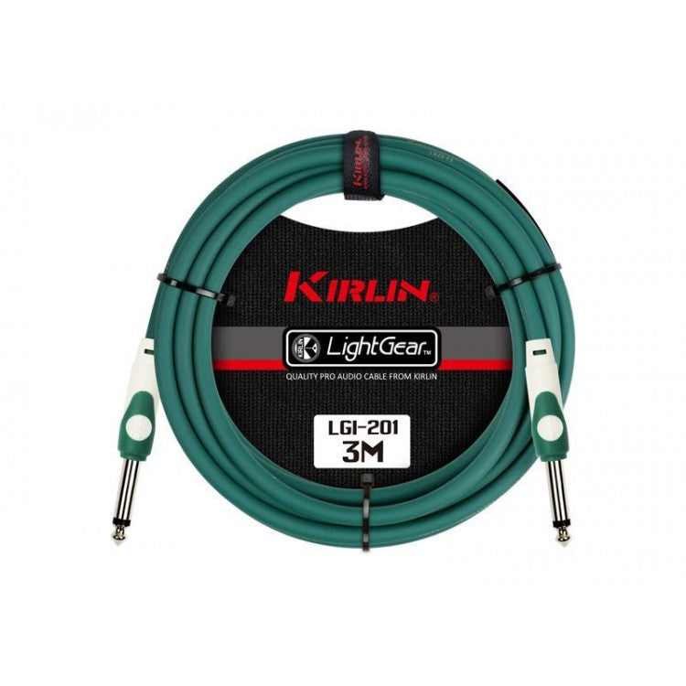 Cable instrumento 6,3 mono 3 m verde Kirlin