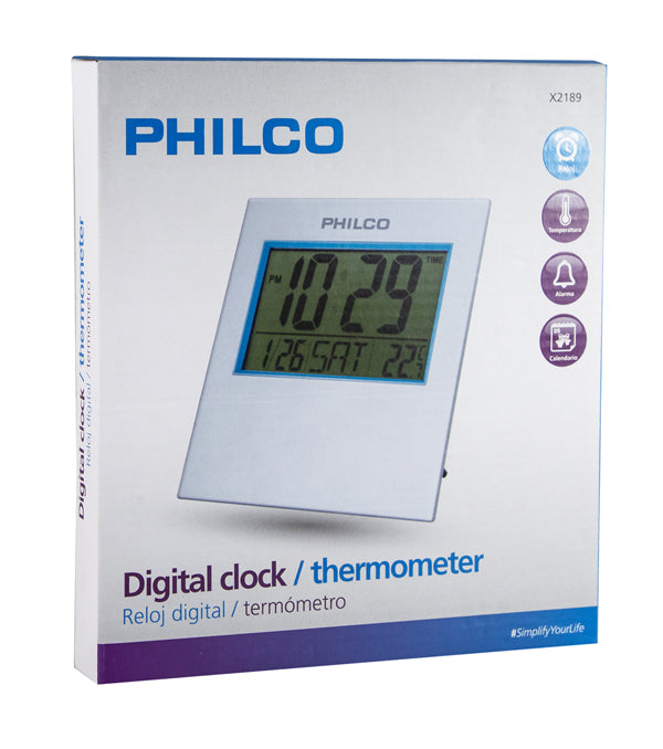 Reloj mural con termómetro Philco