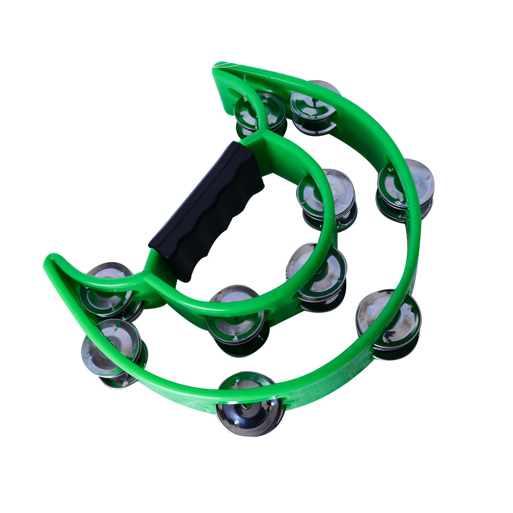 Pandero media luna doble verde RMX