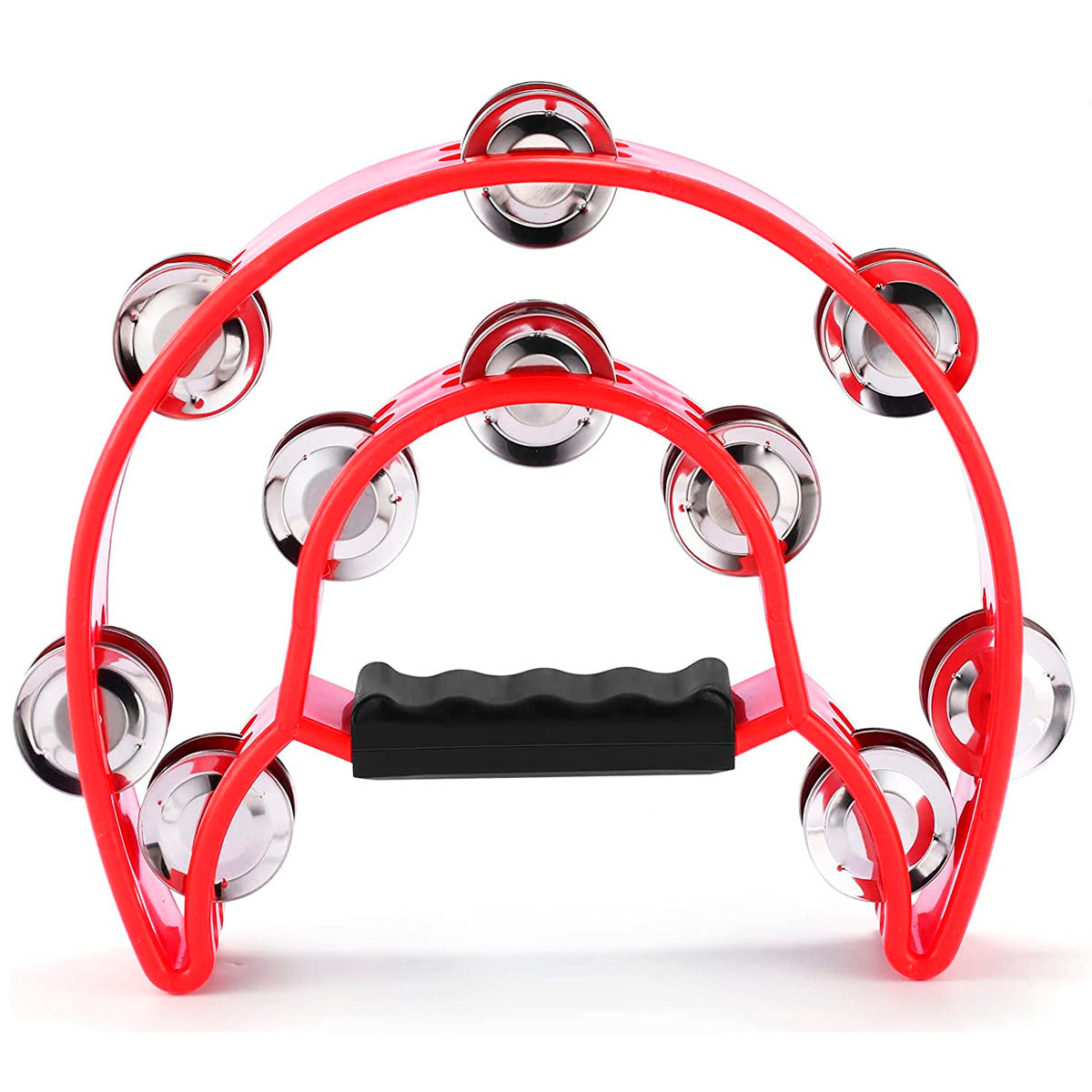 Pandero plástico media luna colores