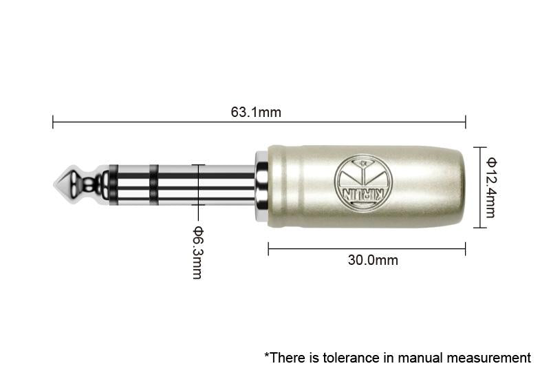 Cable 6,3 TRS a 6,3 TRS 6m Metálico Kirlin