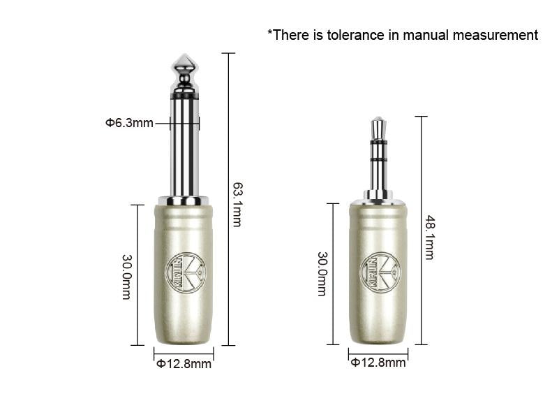 Cable Audio Plug 3,5 TRS a 2 Plug 6,3 Mono Metálico 3m Kirlin
