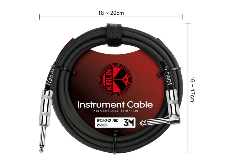 Cable instrumento 6,3 mono en L 3 m Kirlin