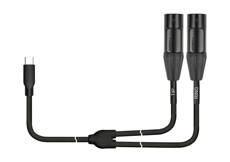 Cable USB C a 2 XLR Macho 2 m Kirlin