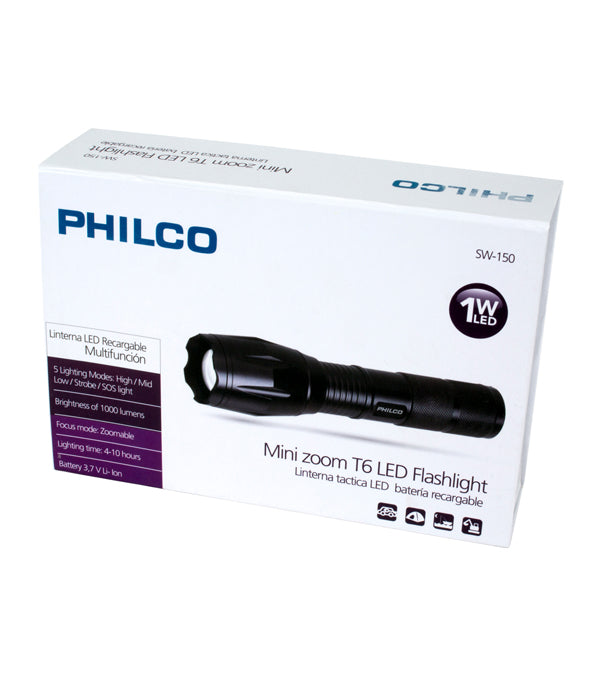 Linterna Swat con soporte bicicleta Philco