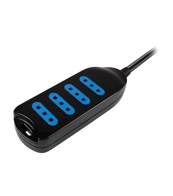 Extensión múltiple 4 posiciones 5 m negra Philco