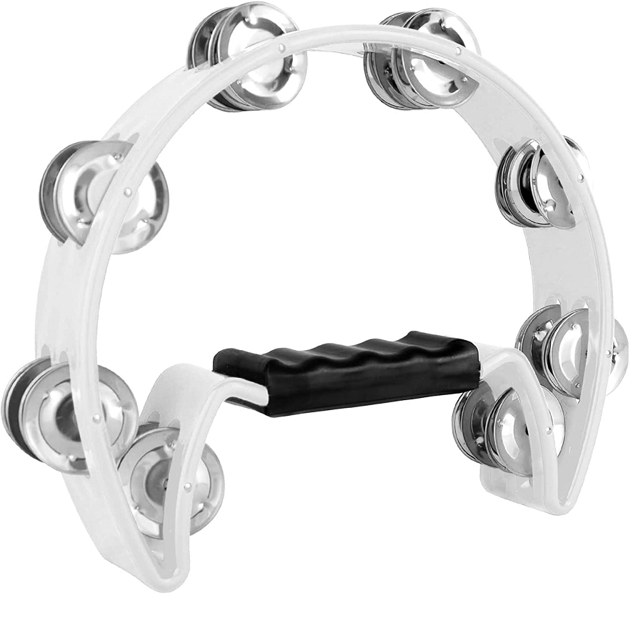 Pandero plástico media luna colores