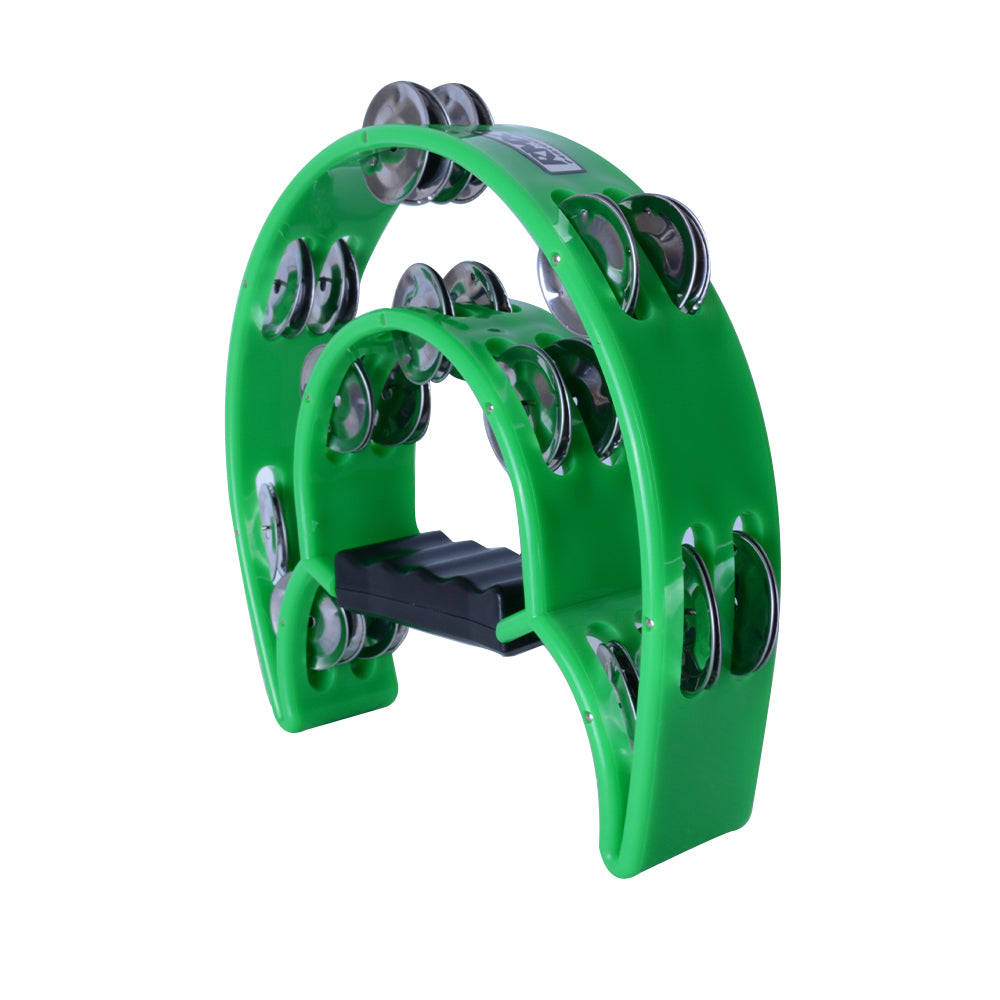 Pandero media luna doble verde RMX