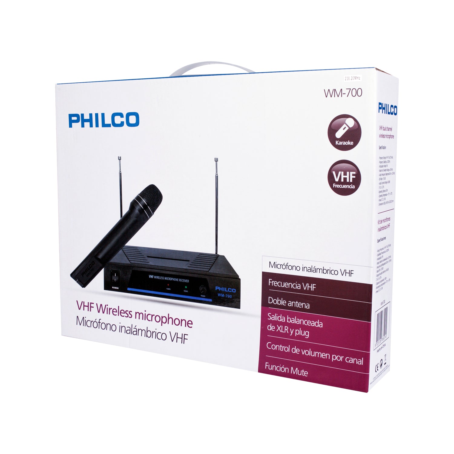 Micrófono Inalambrico Vhf Philco WM-700