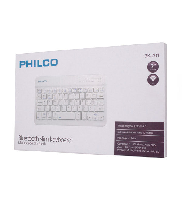 Mini Teclado Wireless 7" Bluetooth recargable