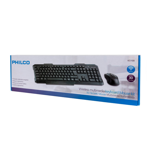 Kit Teclado y Mouse inalámbrico Philco