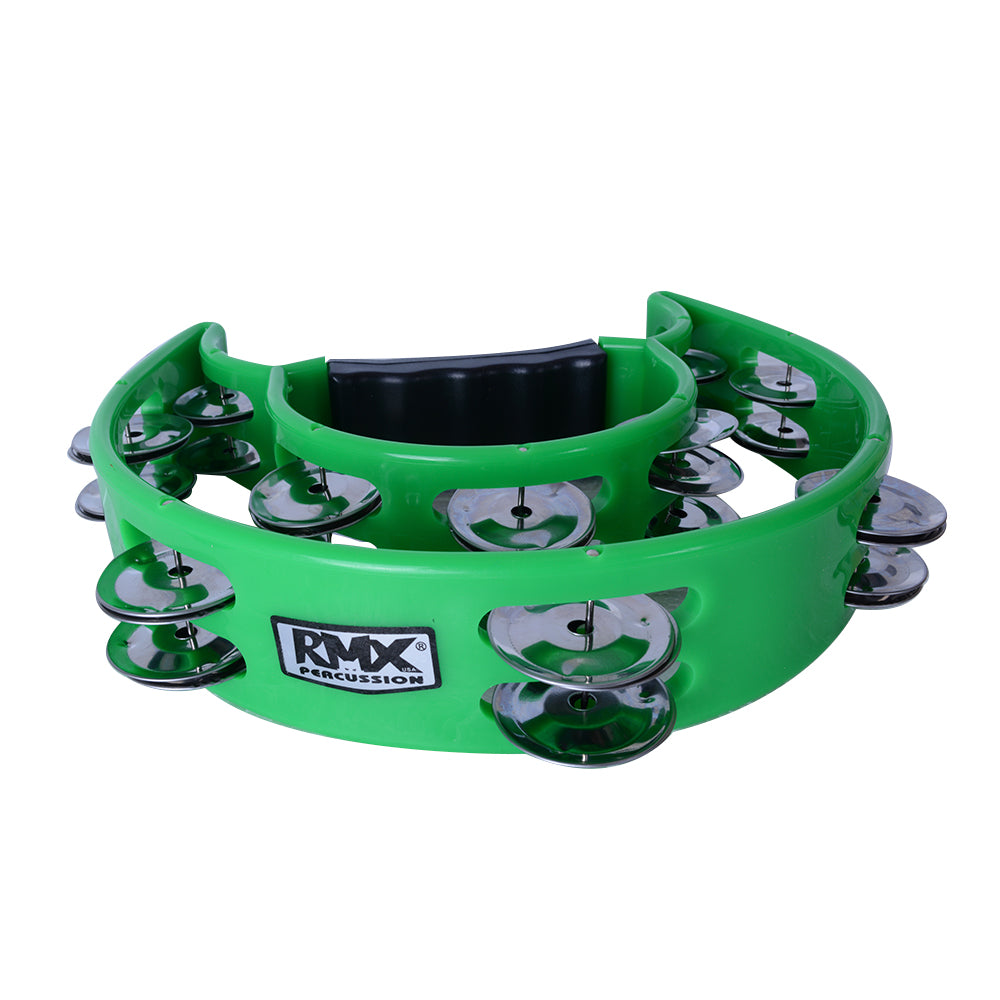 Pandero media luna doble verde RMX