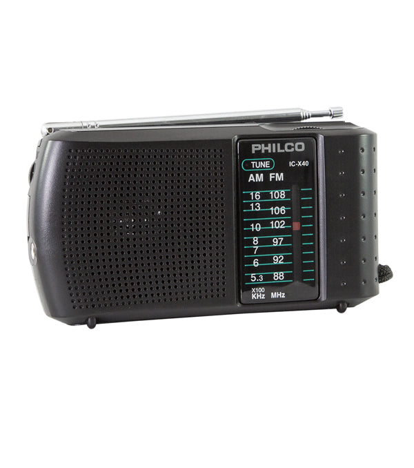 Radio portátil con audífono ICX-40 Philco