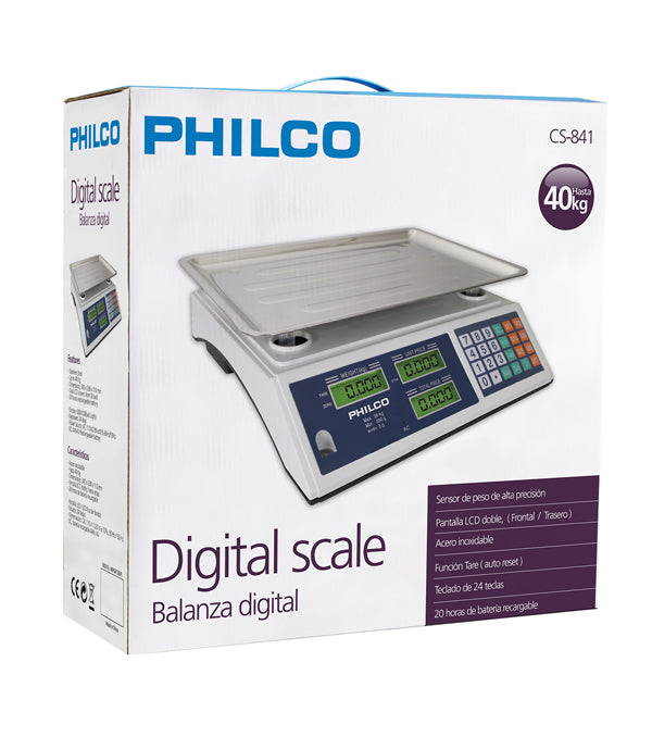 Balanza digital para negocio 40 Kg Philco