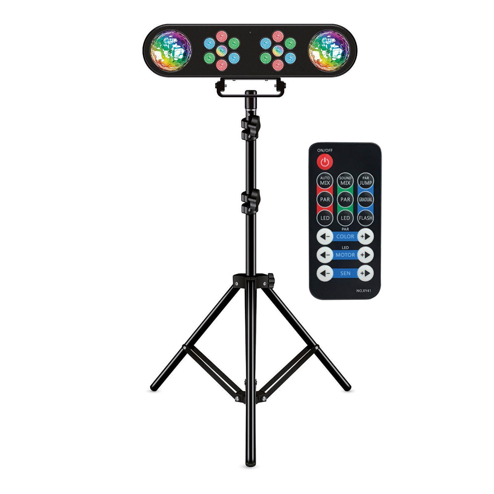 Set barra 2 par RGB+2 magic ball con atril Carverpro