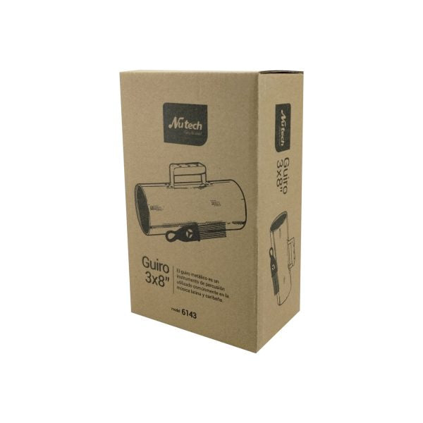 Guiro metálico 3×8” Nutech