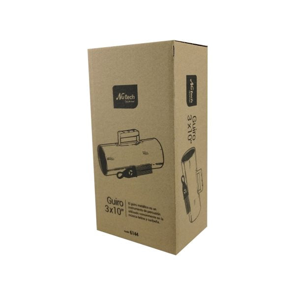 Guiro metálico 3×10”