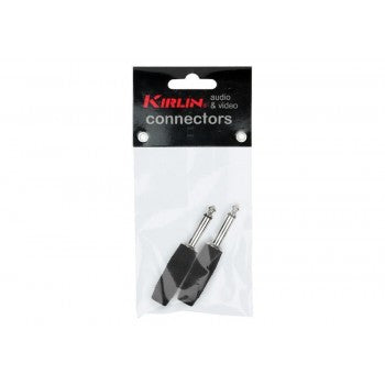 Conector 6,3 mm mono metálico negro pack 2 unidades Kirlin