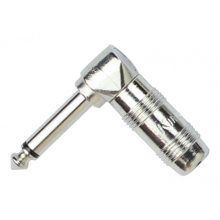 Conector 6,3 mm mono en L metálico pack 2 unidades Kirlin