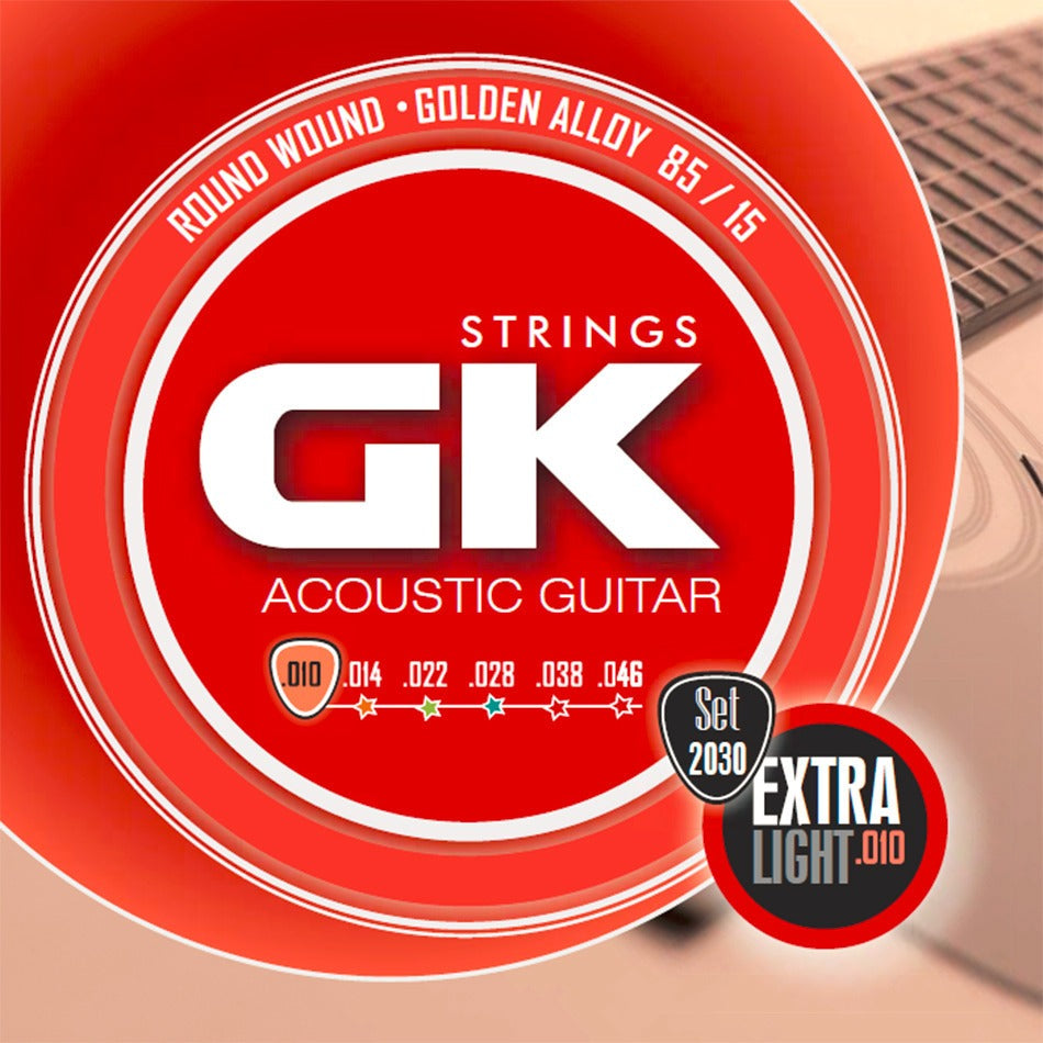 Cuerdas Guitarra acústica Extra light 010 Gk