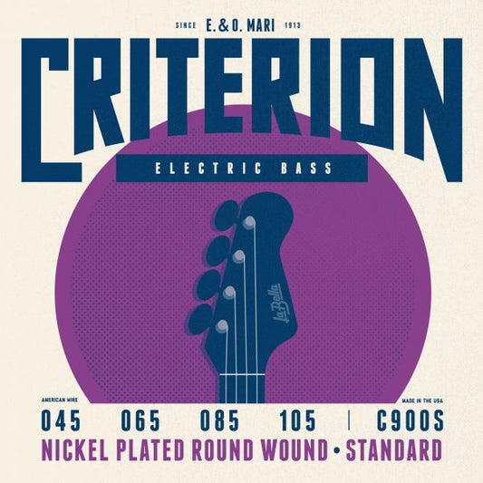 Cuerdas Bajo Electrico 4 cuerdas Criterion 45-105 La Bella
