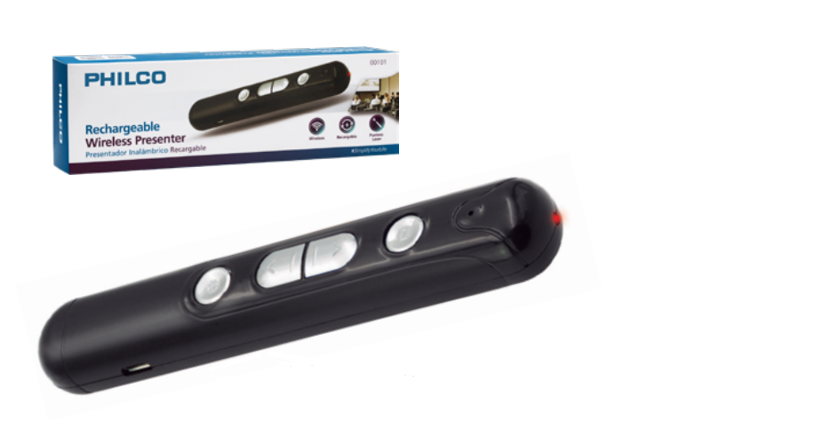 Presentador inalámbrico recargable Philco