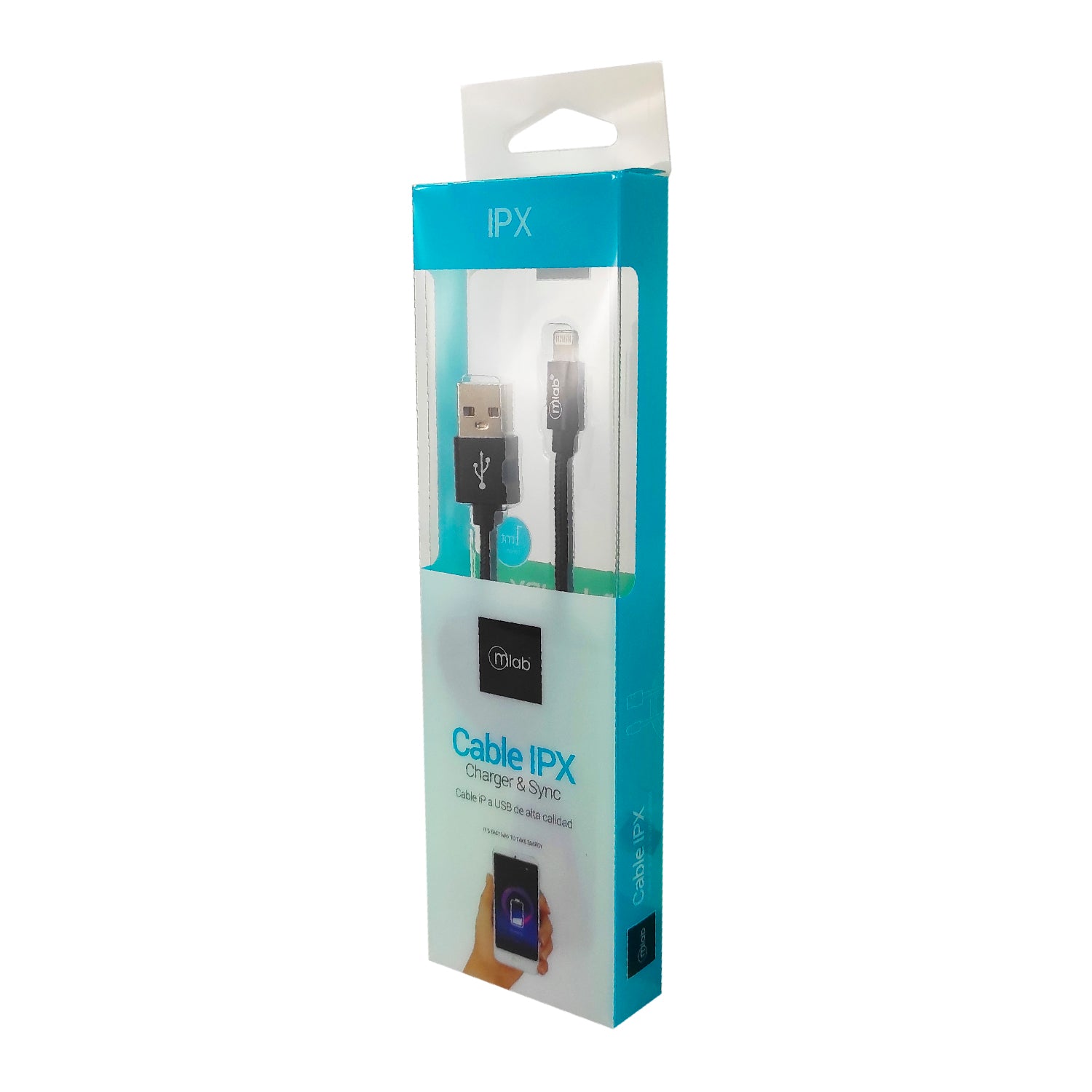 Cable USB a Lightning Negro