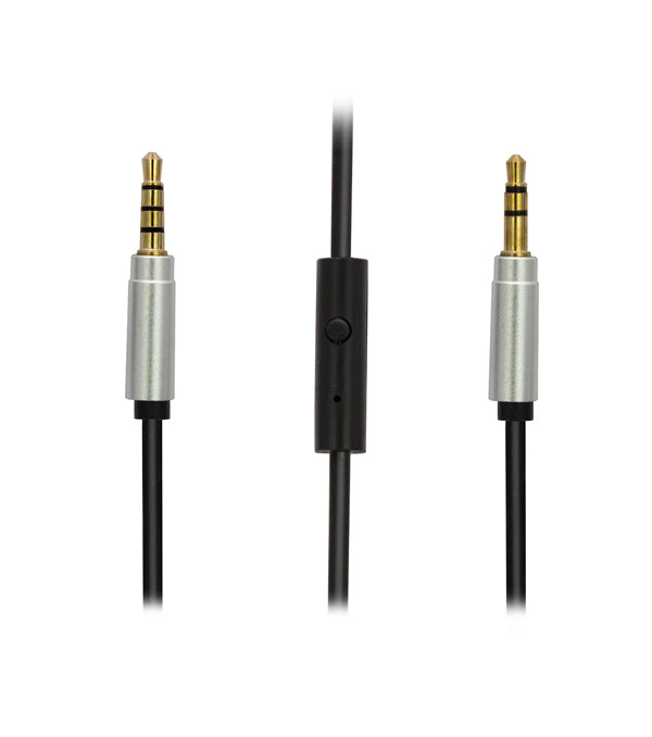 Cable plug 3.5 mm a 3.5 mm con micrófono manos libres