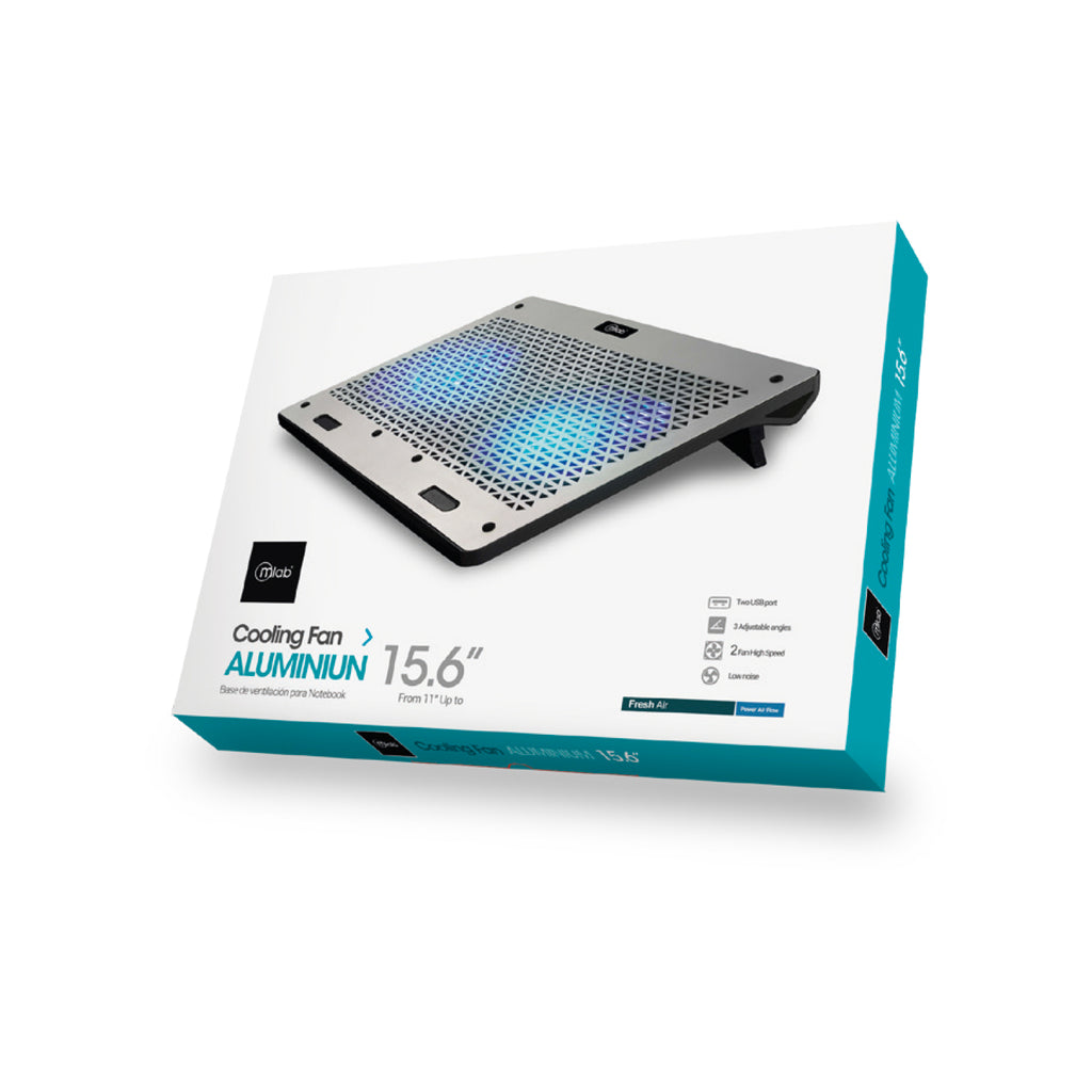 Base notebook cooling aluminium 15,6