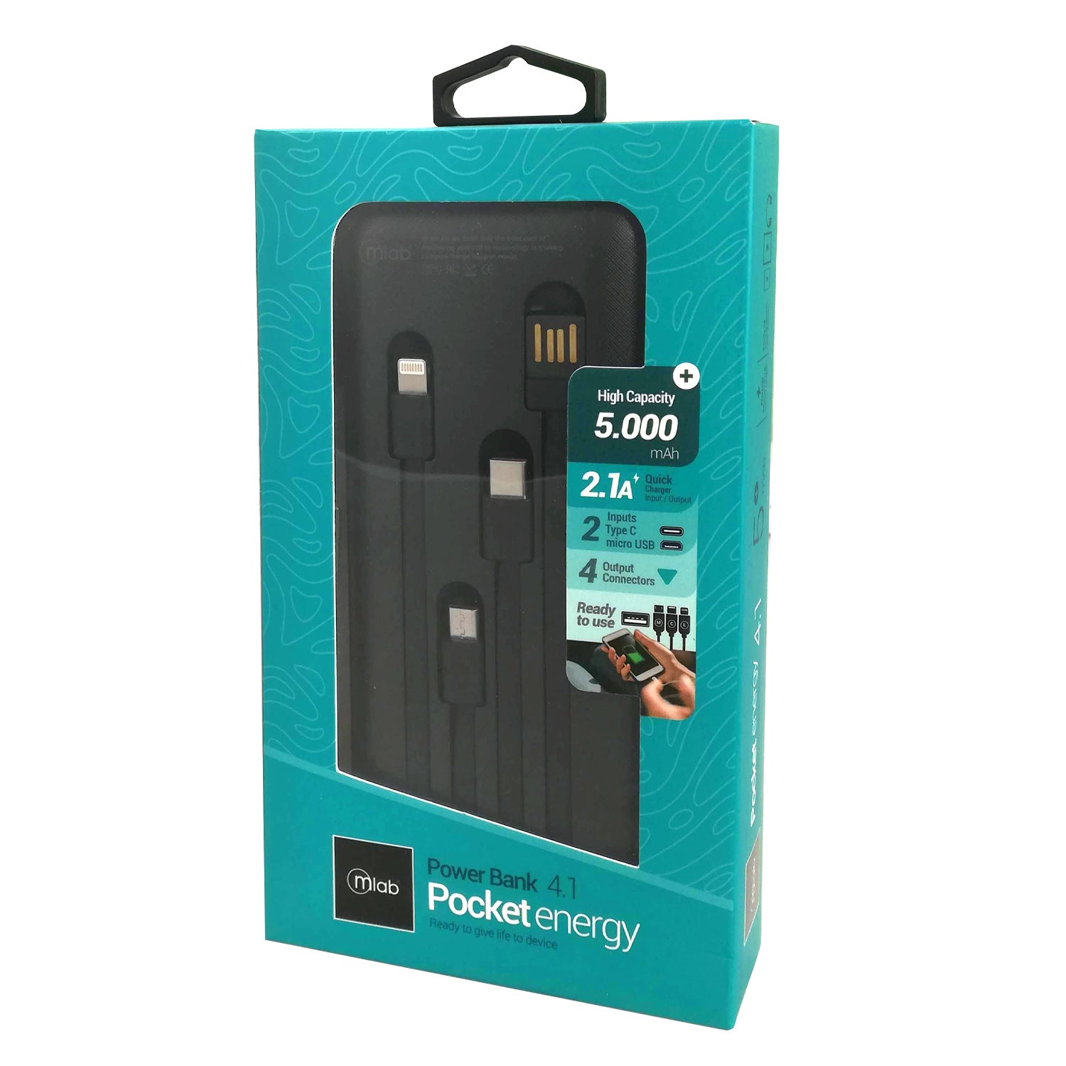 Batería portátil Powerbank 4.1 Pocket energy 5.000 mAh Microlab