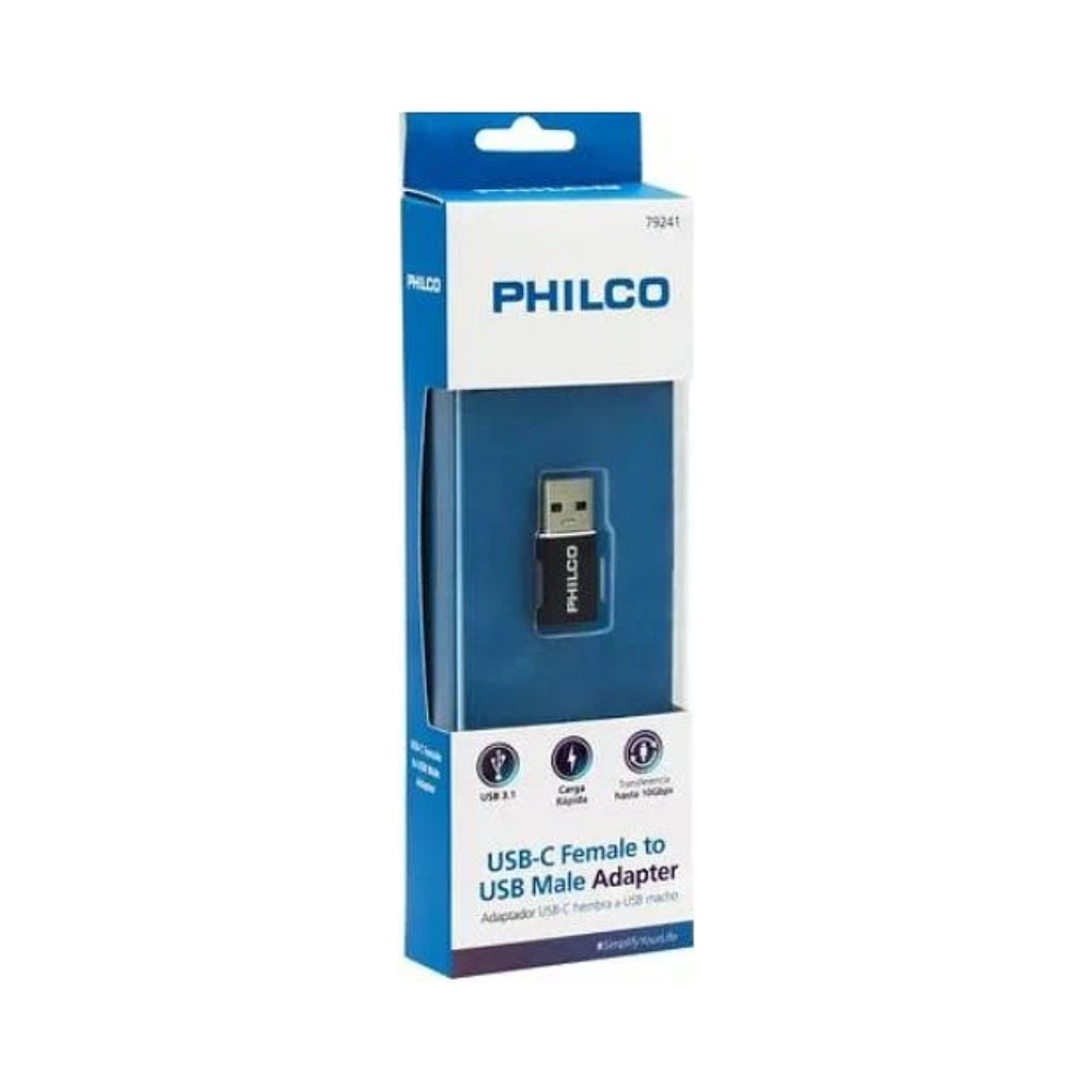 Adaptador USB-C Hembra A USB Macho Philco