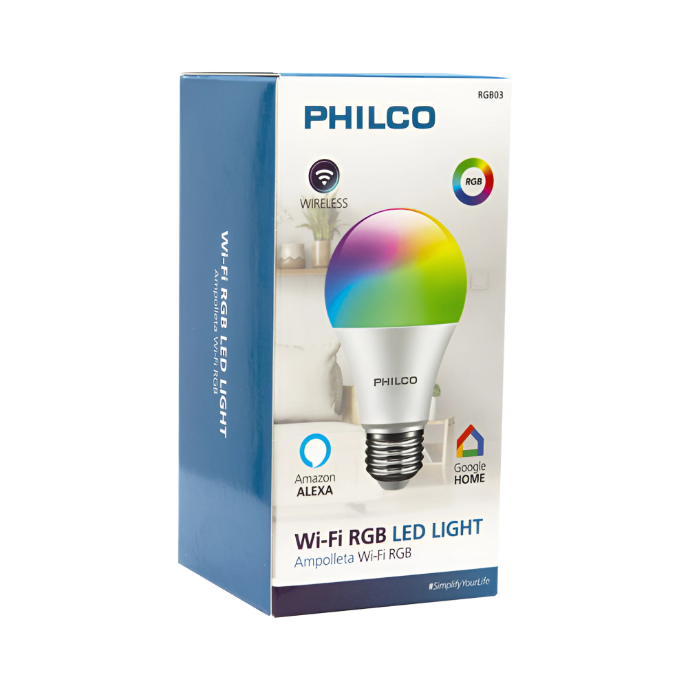Ampolleta LED Wi-Fi RGB Philco