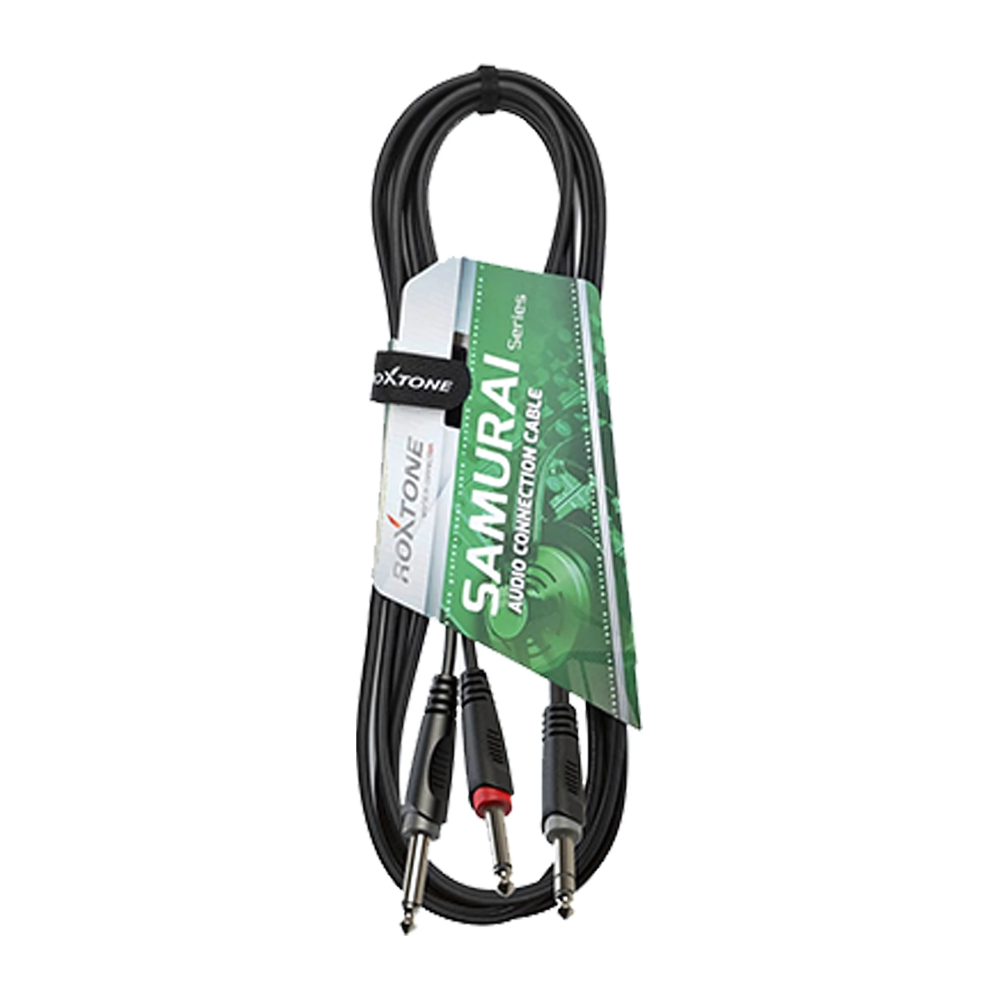 Cable 1 Plug 6,3 Estéreo a 2 Plug 6,3 Mono 5m Roxtone