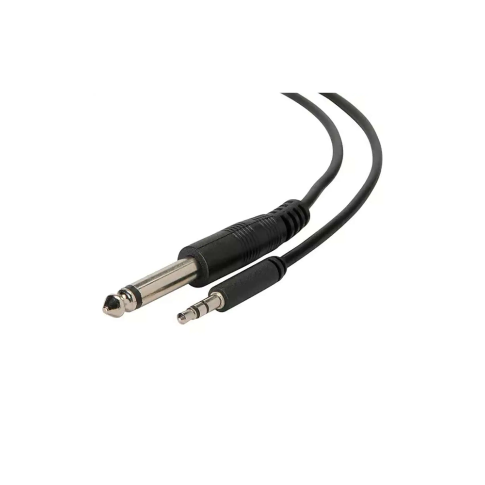 Cable Audio Plug 6.3 Mono Macho a Jack 3.5 Estéreo Macho