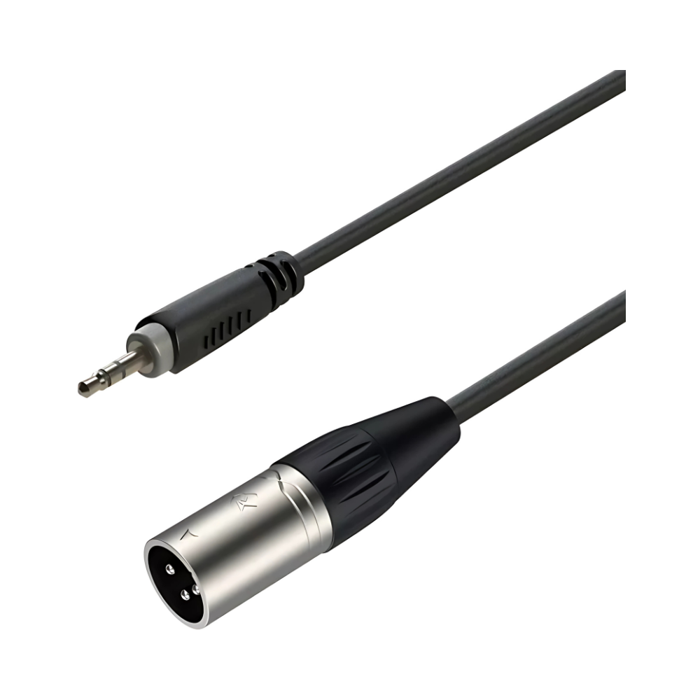 Cable de audio aux 3.5mm estéreo a XLR macho 3m Roxtone