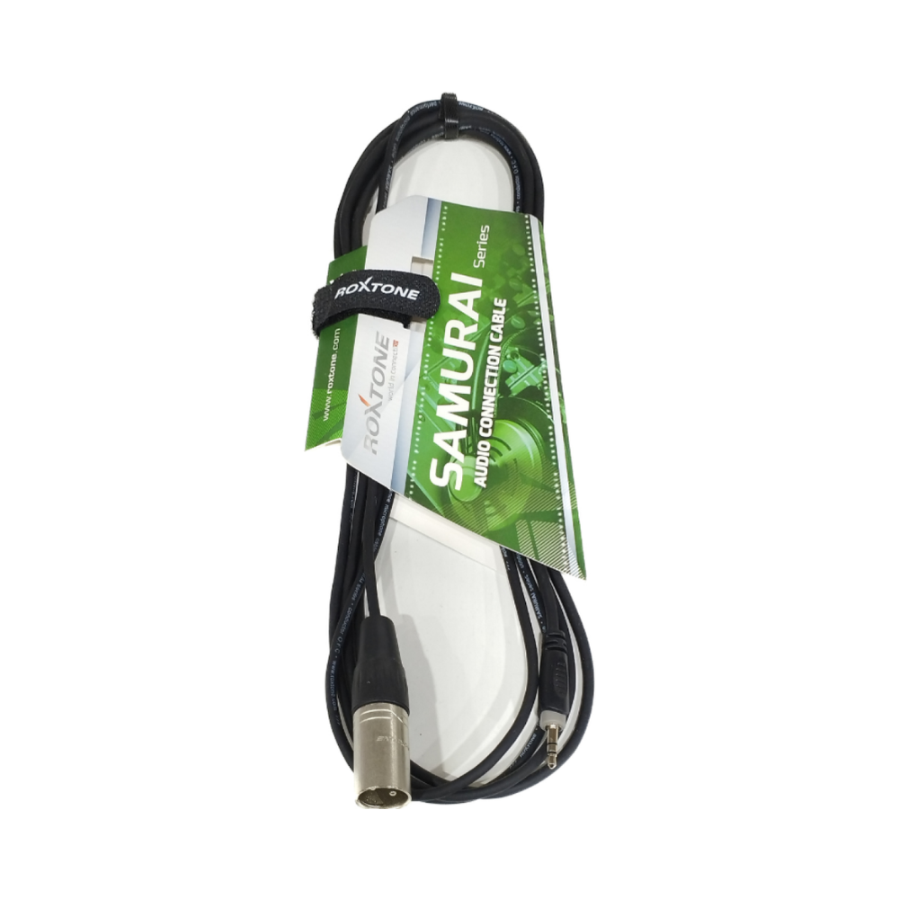 Cable De Audio Aux 3.5mm Estéreo a XLR Macho 6m Roxtone