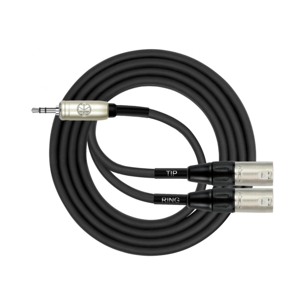 Cable Plug 3,5 TRS a 2 XLR Macho 3 m Kirlin