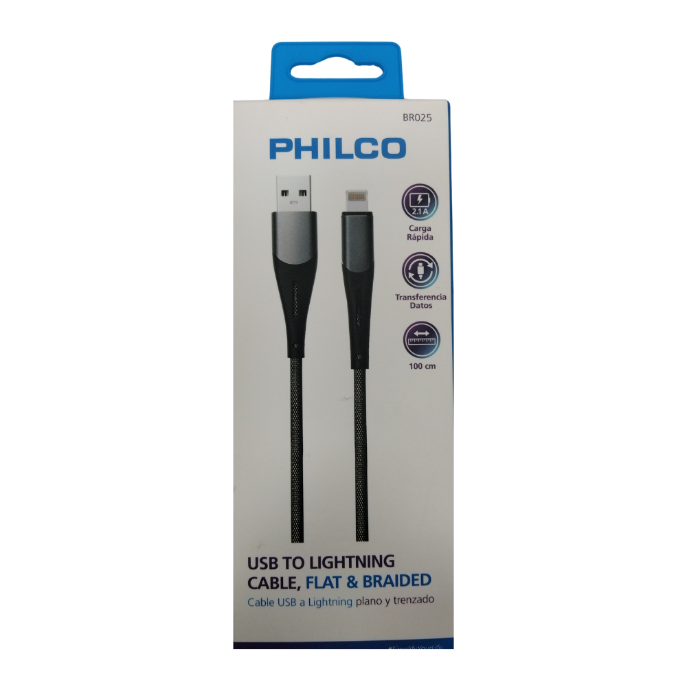 Cable USB Para iPhone 6/7/8/X Con Malla Philco