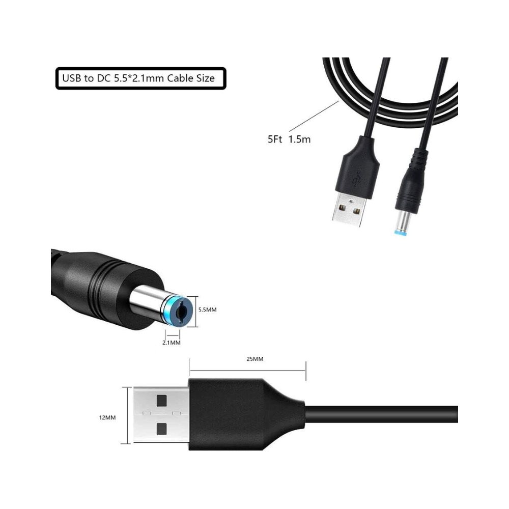Cable de Carga Universal USB a DC 6 en 1