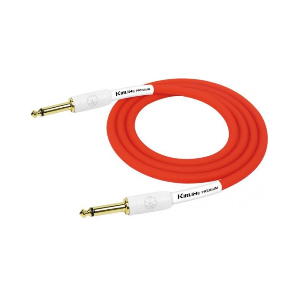 Cable instrumento 6,3 mono 3 m rojo Premium Kirlin