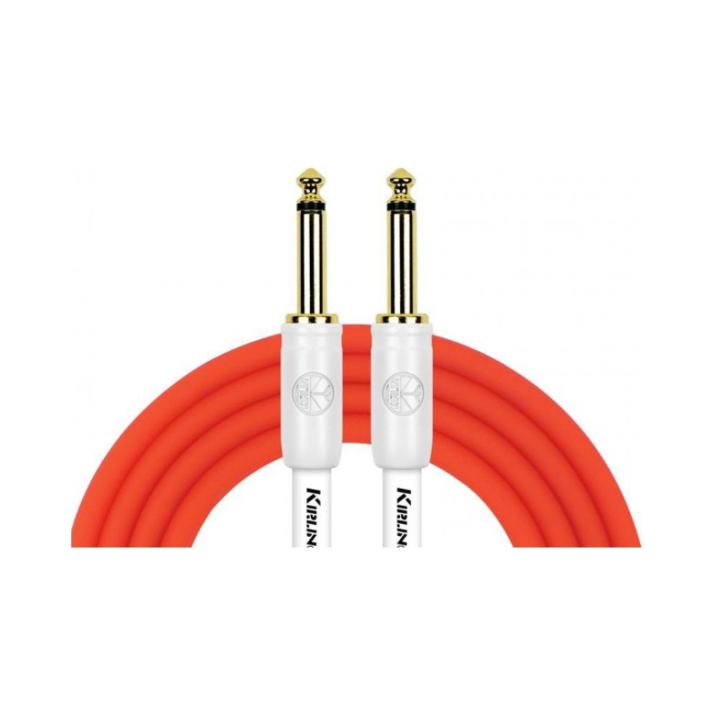 Cable instrumento 6,3 mono 6m rojo Premium Kirlin