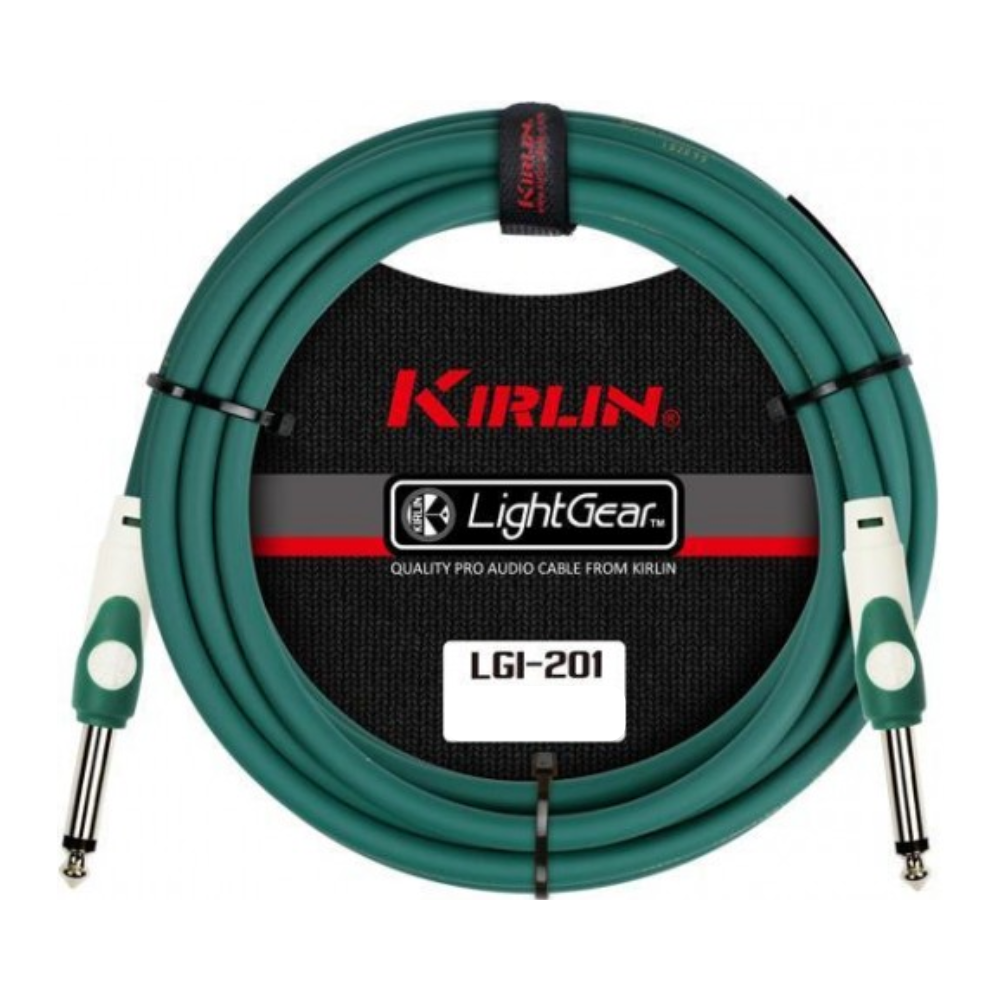 Cable instrumento 6,3 mono 6 m verde Kirlin