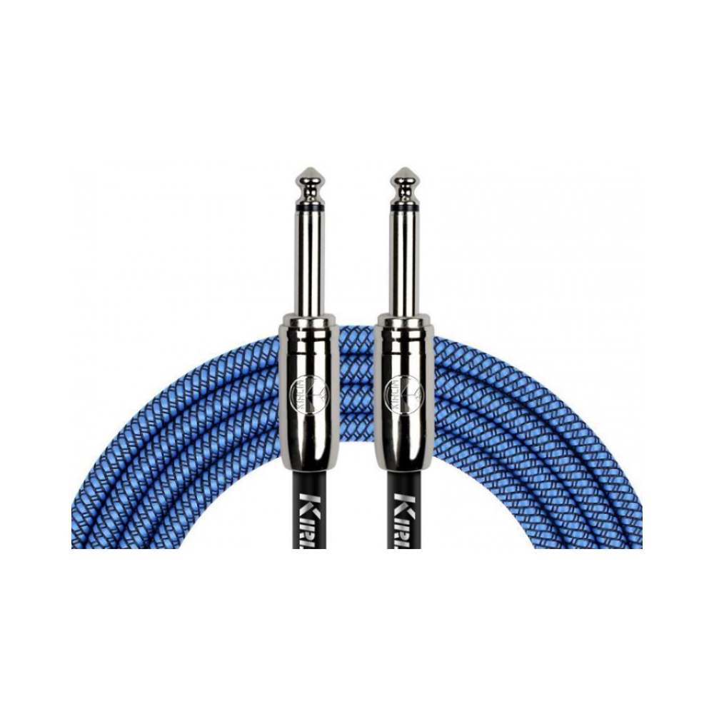 Cable instrumento 6,3 mono tela azul 3 m Kirlin