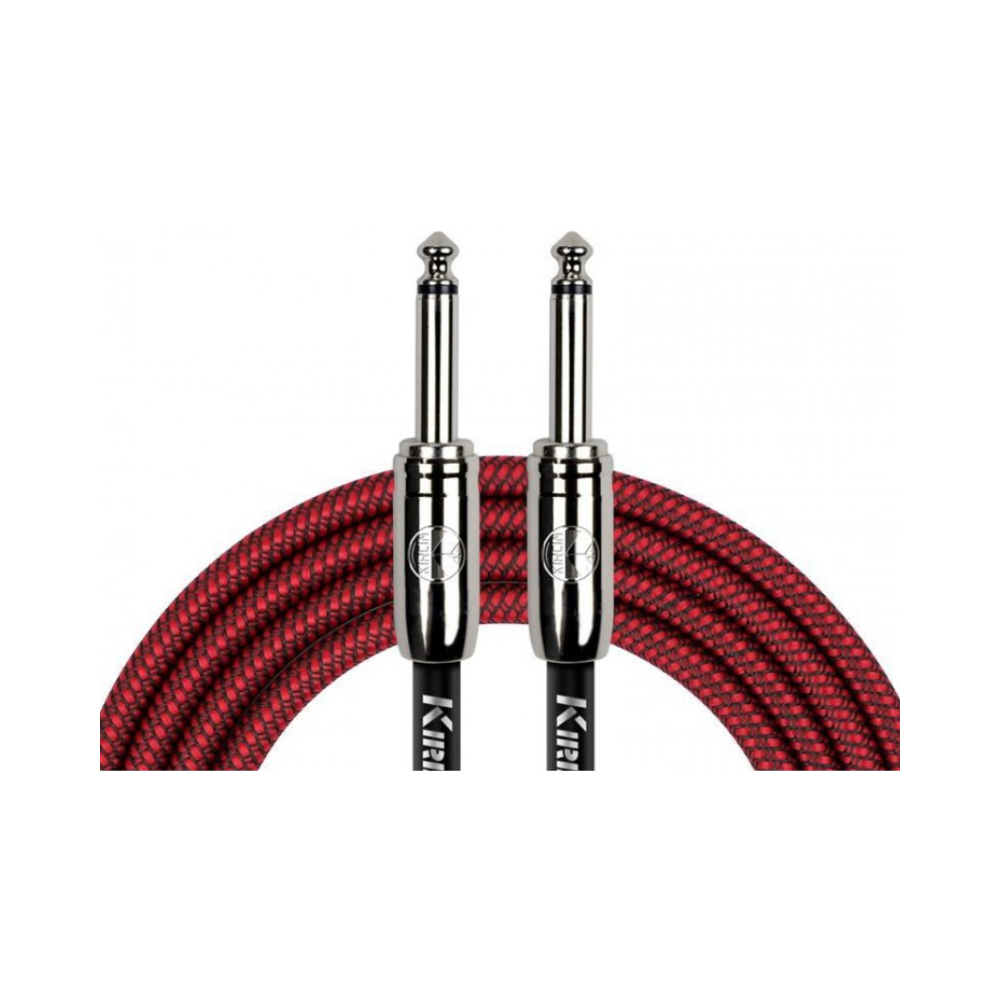Cable instrumento 6,3 mono tela rojo 3 m Kirlin