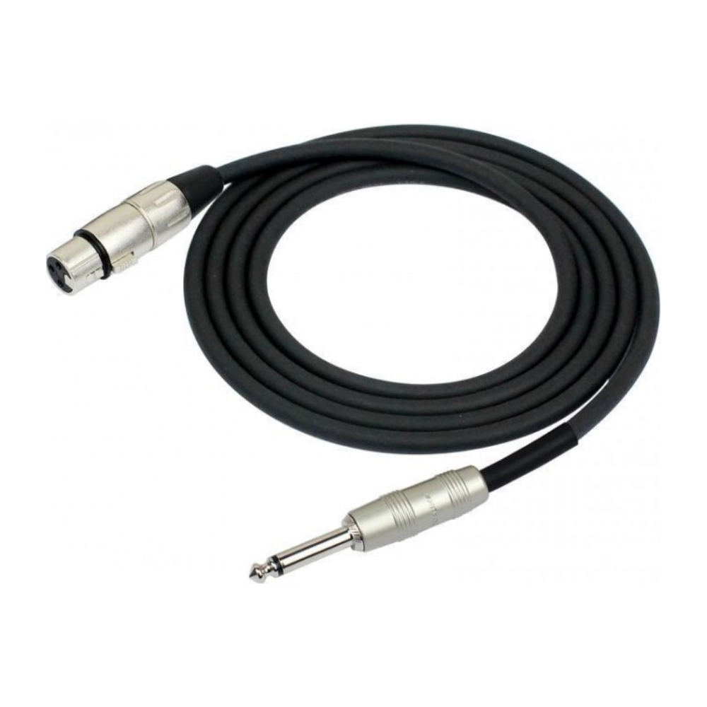 Cable para micrófono XLR hembra a plug mono 15m Kirlin
