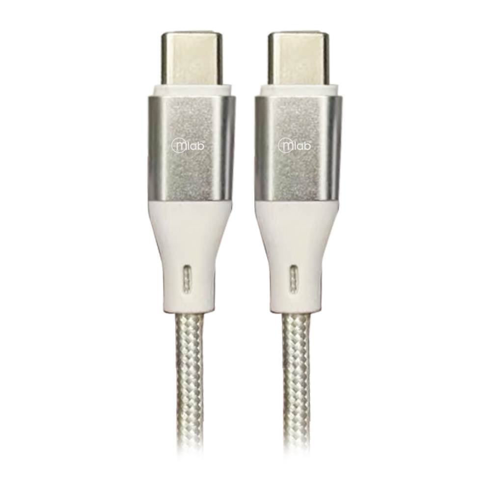 Cable tipo C a Tipo C Silver Microlab
