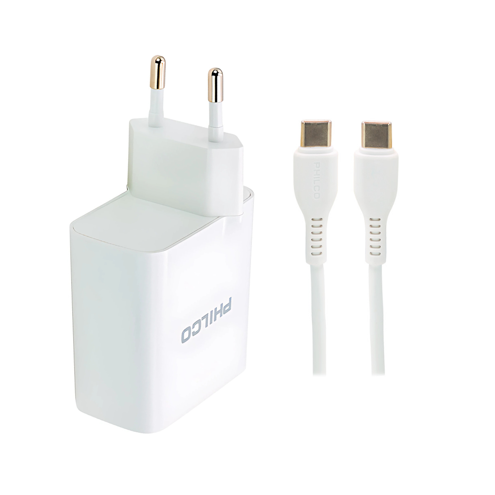 Cargador Súper Rápido USB C 3.0 30W Philco