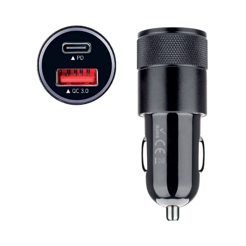 Cargador de Auto Rápido 12V/24V 30W Birlink