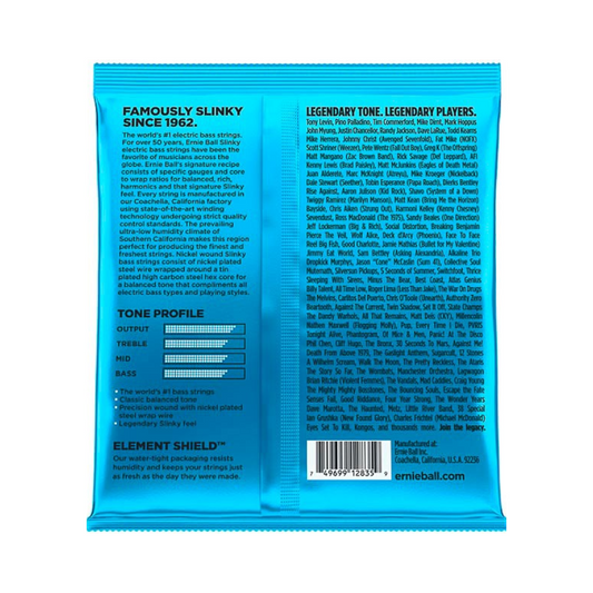 Cuerdas Bajo 4 cuerdas Extra Slinky 40-95 Ernie Ball