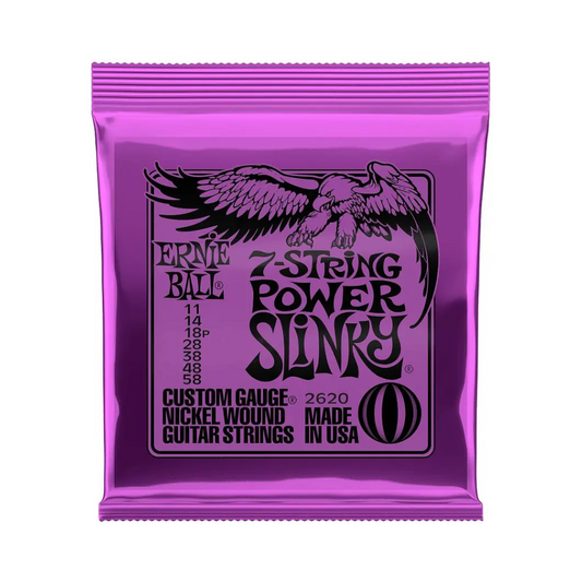 Cuerdas Guitarra Eléctrica de 7 Cuerdas Power Slinky 11-58 Ernie Ball